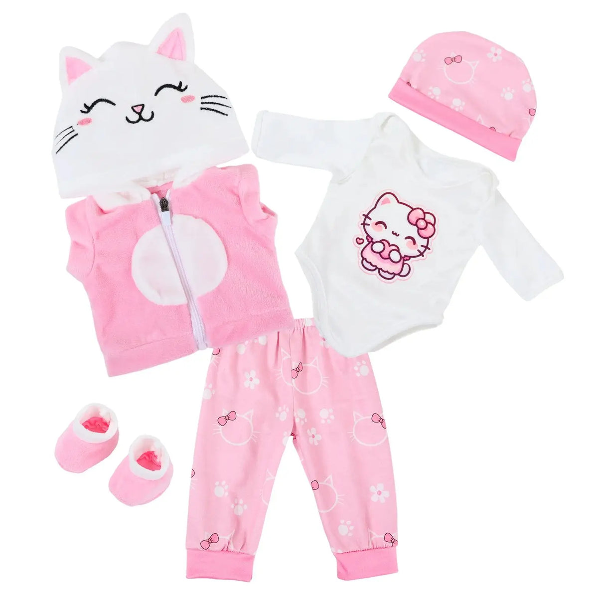 Adorable Animal Print Doll Outfit Set for 16-18 Inch Dolls