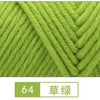 Close-up of bright lime green yarn showing a diagonal knit pattern.