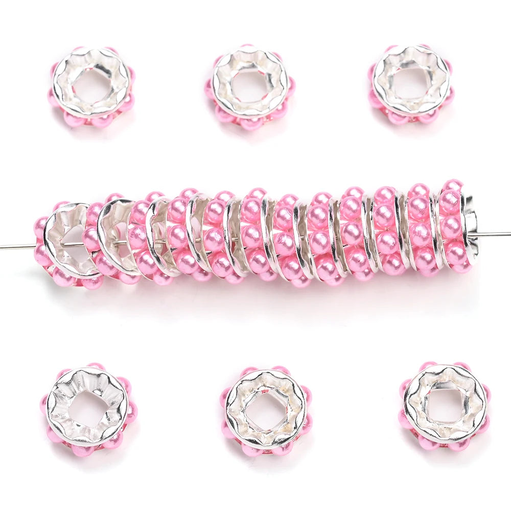 Mixed Pearl and Metal Spacer Beads for Jewelry Making