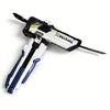 A black and white Mini Gyroscope Launcher Set STEM toy for kids with a separate launcher component.