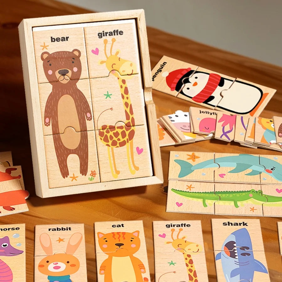 Wooden Animal Shape Puzzle for Early Learning