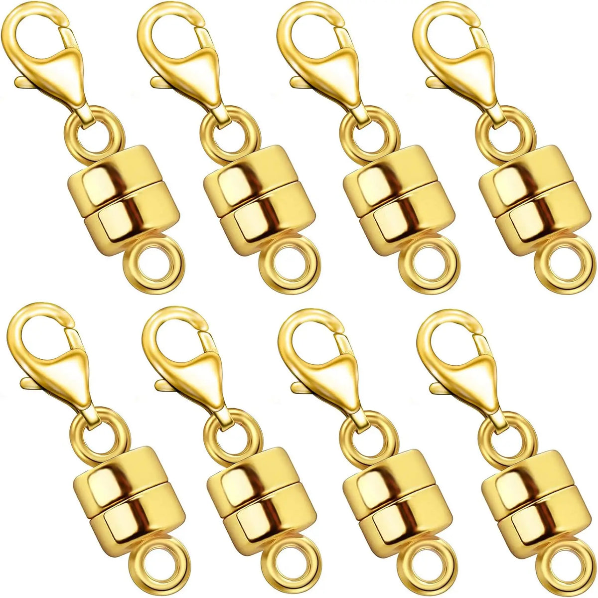 Magnetic Necklace Clasp Converter with Lobster Claw – 14K Gold & Silver Plated