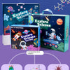 A box set of science experiment kits for children including physical, chemistry, and biology activities.