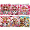 A set of diamond painting birthday cards featuring adorable baby goats and floral designs.