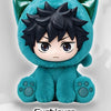A plush pendant of Fushiguro from Jujutsu Kaisen featuring dark hair and teal fur.