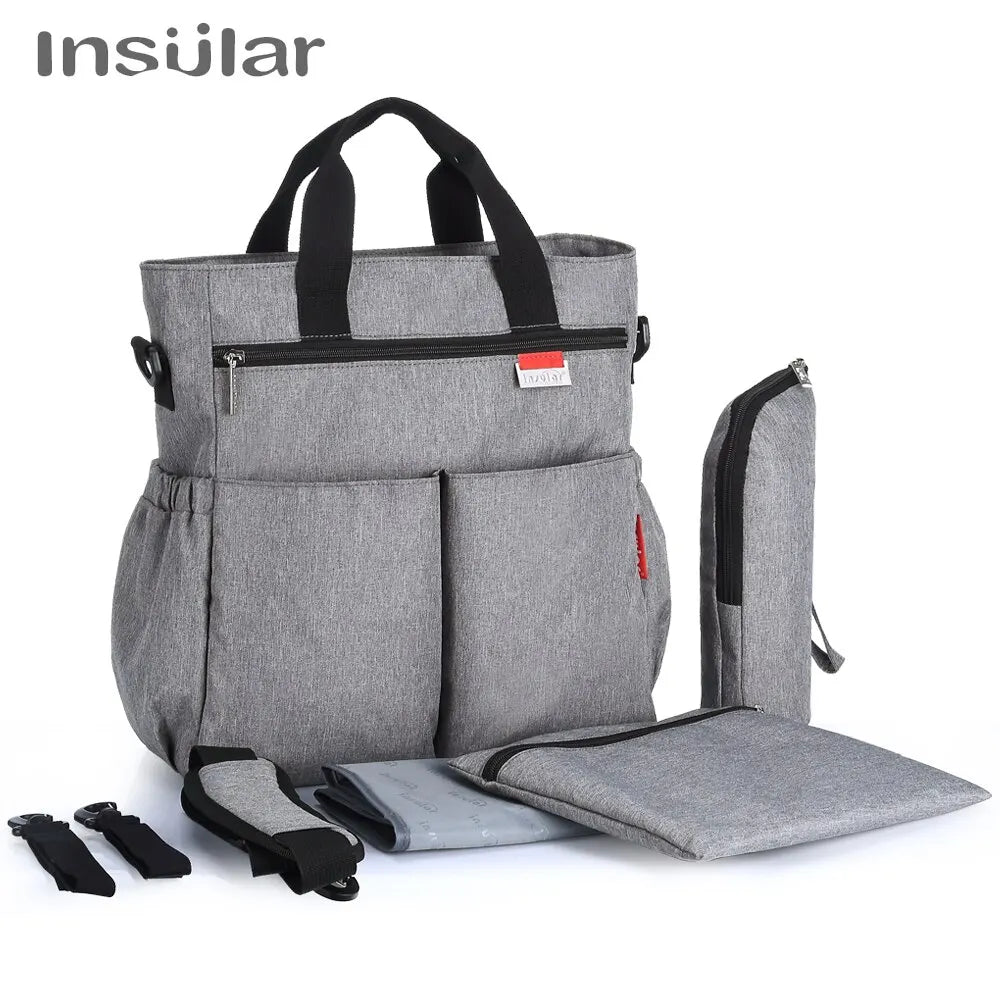 Multifunctional Waterproof Diaper Tote Bag for Parents