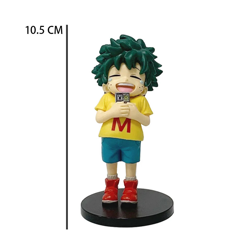 Chibi PVC figure of Izuku Midoriya from My Hero Academia, featuring green hair and yellow clothing.