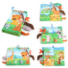 A set of colorful forest animals soft touch and feel baby books for infants