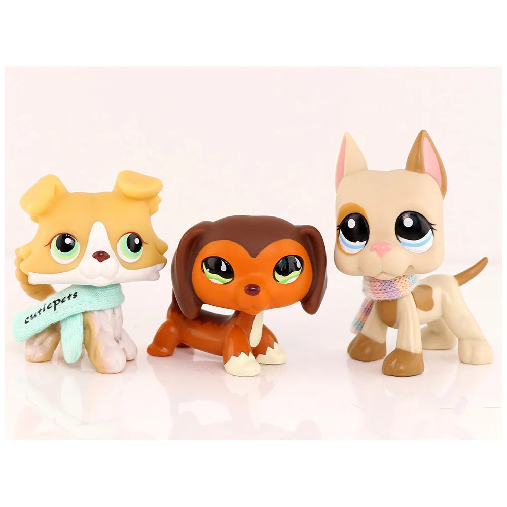 Realistic Mini Animal Figurine Set - Dogs, Cats & Fox