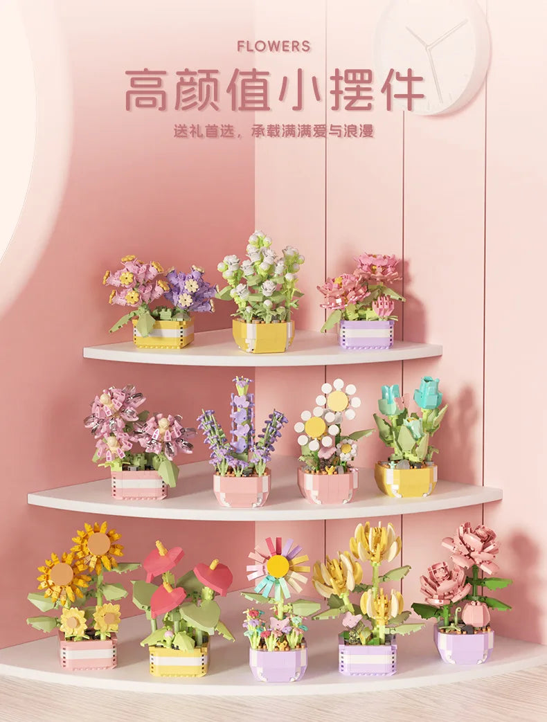 Everlasting Flower Bonsai Building Blocks Set