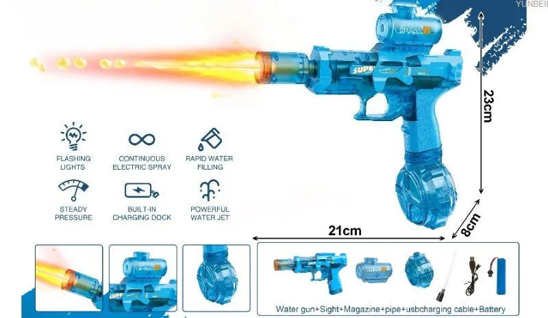 Automatic Electric Water Gun with LED Lights
