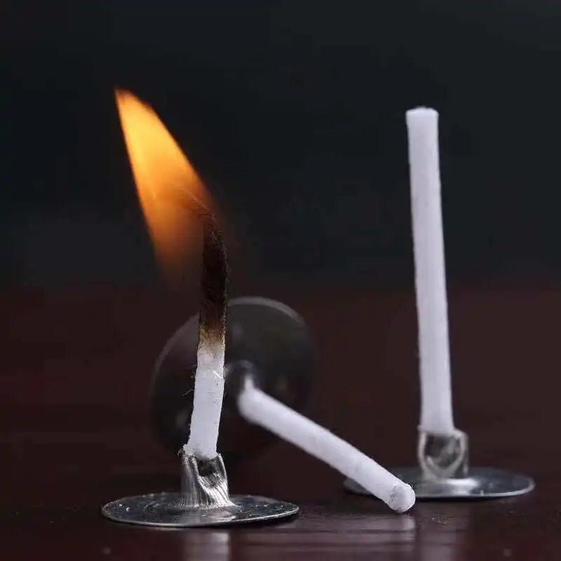 Waxed Cotton Candle Wicks & Holders (100-Piece Assortment)