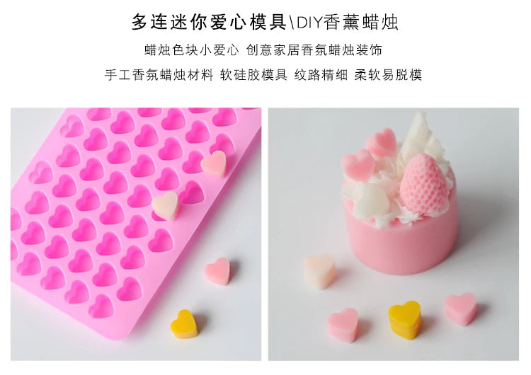 Mini Heart Silicone Mold for Candles, Soap & Resin