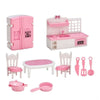 Miniature Dollhouse Furniture Set for Bedroom, Living Room, Kitchen & Bathroom