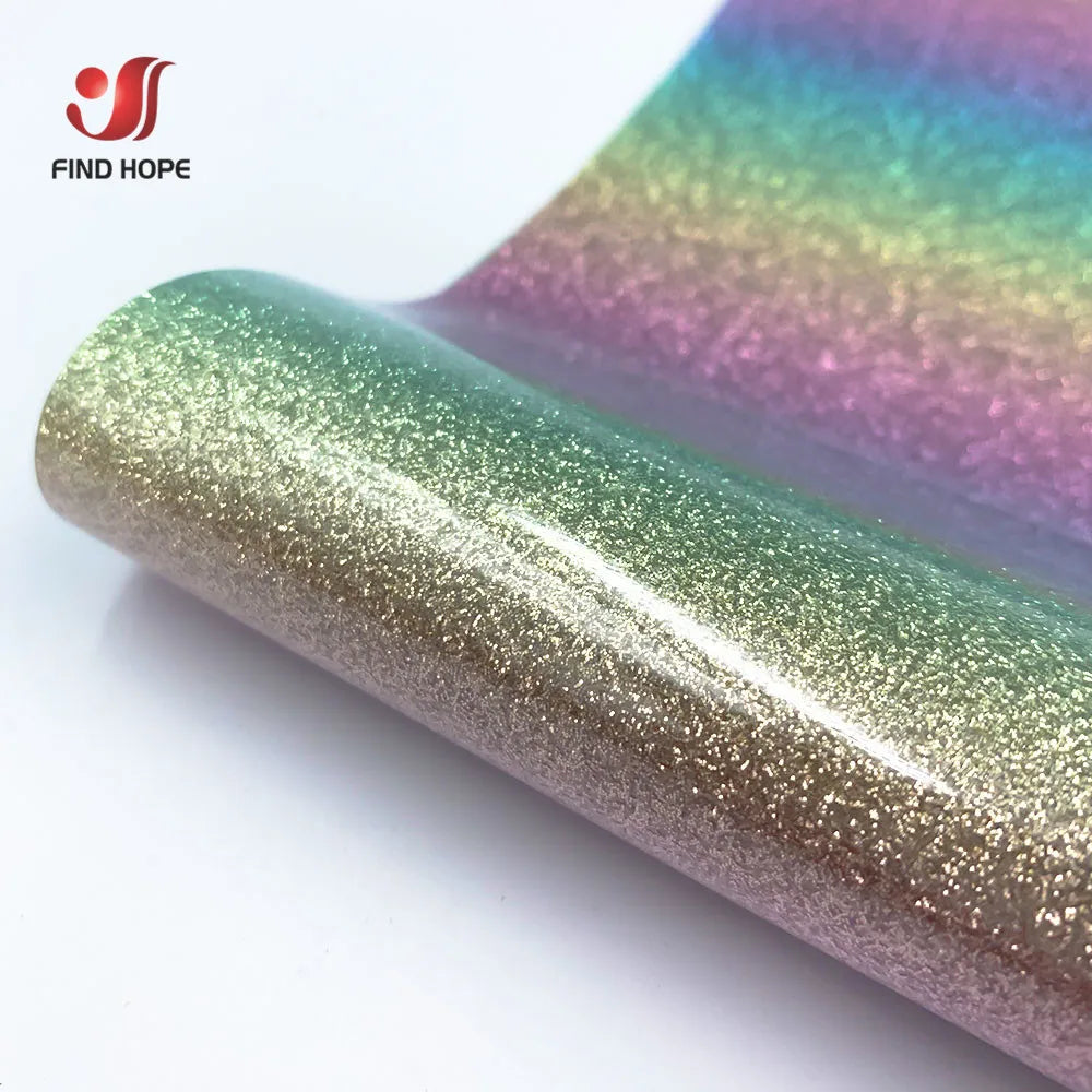 Rainbow Glitter Heat Transfer Vinyl for DIY Apparel