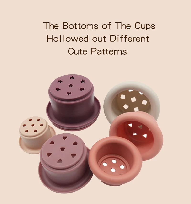 Silicone Stacking Cups for Toddlers – Montessori Nesting Toy