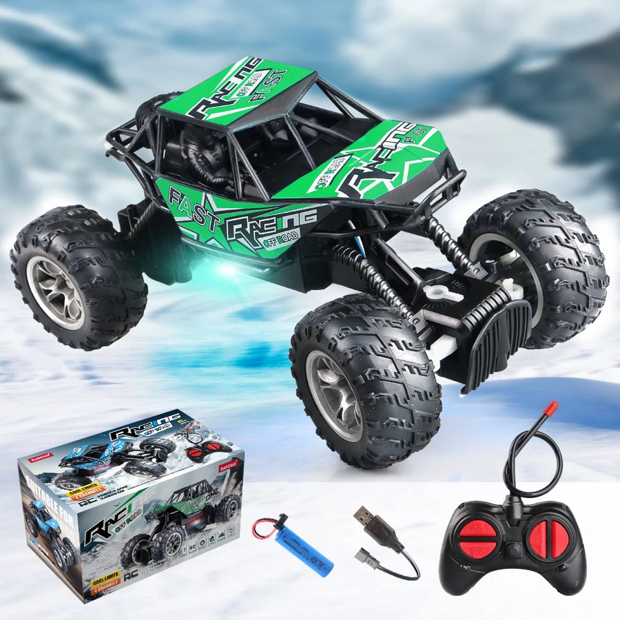 4-Way Remote Control Off-Road Car with LED Lights