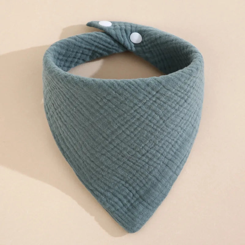 Soft Cotton Muslin Baby Bandana Bibs (4-Pack) for Feeding & Teething