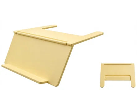 A light yellow foldable Mahjong card holder with a non-slip stand.