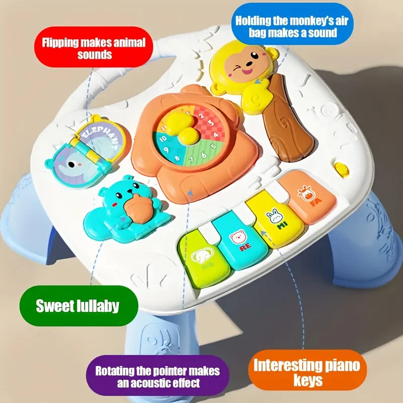 Interactive Musical Activity Table for Toddlers with Lights and Sounds