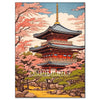 Cherry Blossom Tower Diamond Painting Kit – DIY 5D Wall Art for Adults