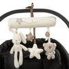 Hanging Plush Rabbit Rattle Toy for Strollers and Cribs