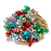 A collection of colorful Y2K acrylic bow and flower beads for DIY jewelry making.