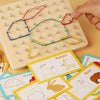 Wooden Geoboard Shape Learning Toy for Kids