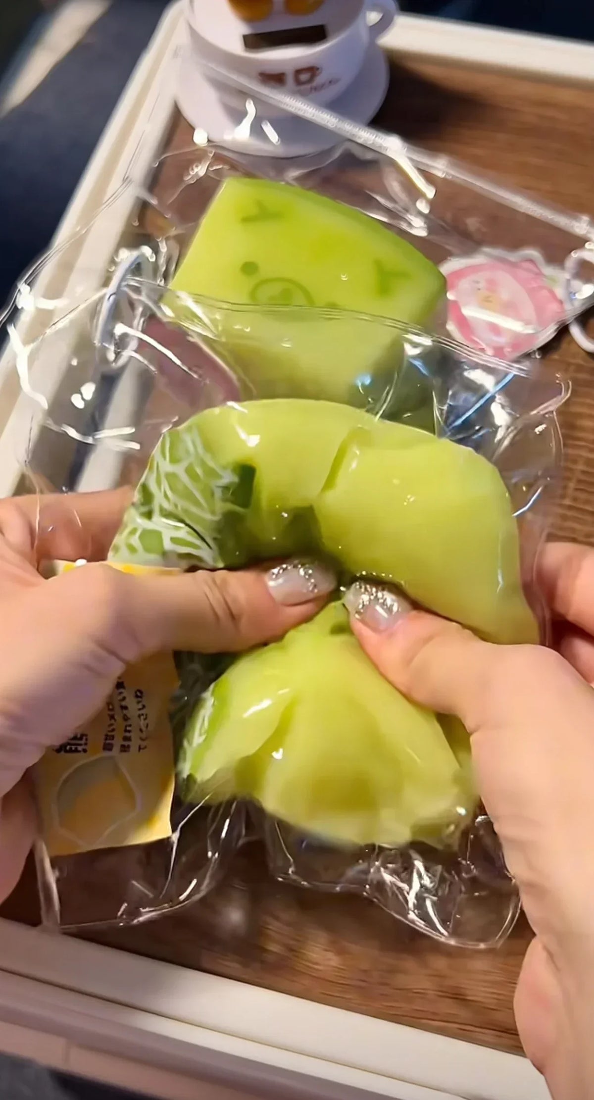 Melon Bear Squishy Stress Relief Toy – Soft Butter Texture