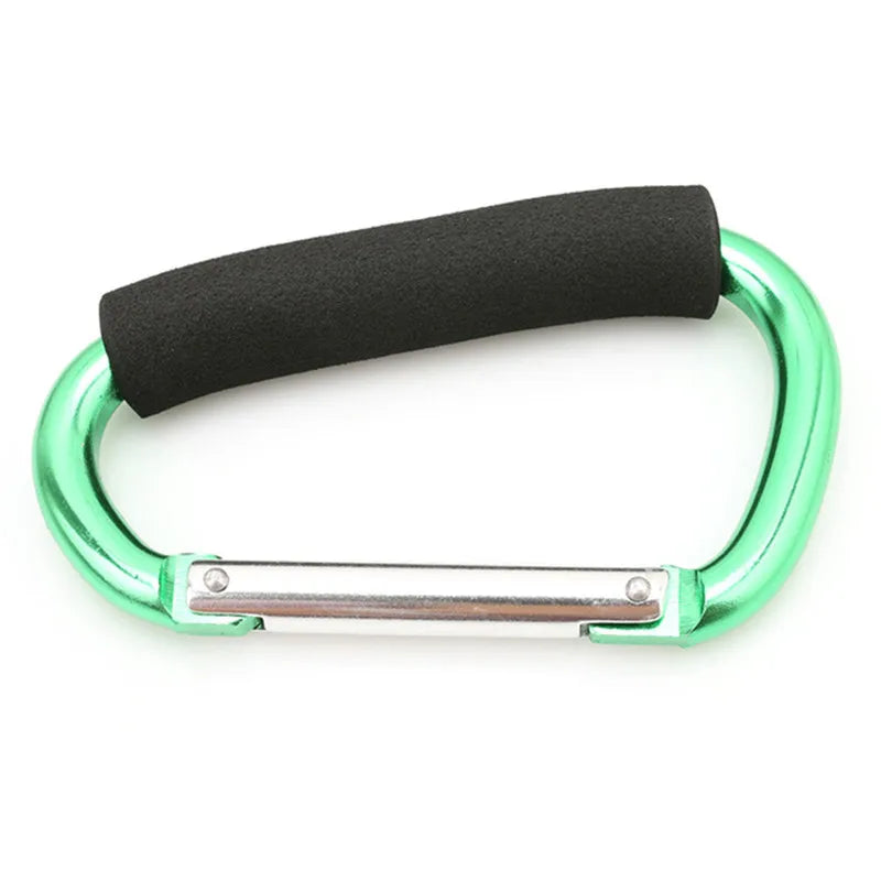 Heavy-Duty Aluminum Carabiner Stroller Hooks for Bags and Purses
