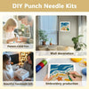 DIY punch needle kits showing parent-child fun, wall decoration, and embroidery production examples