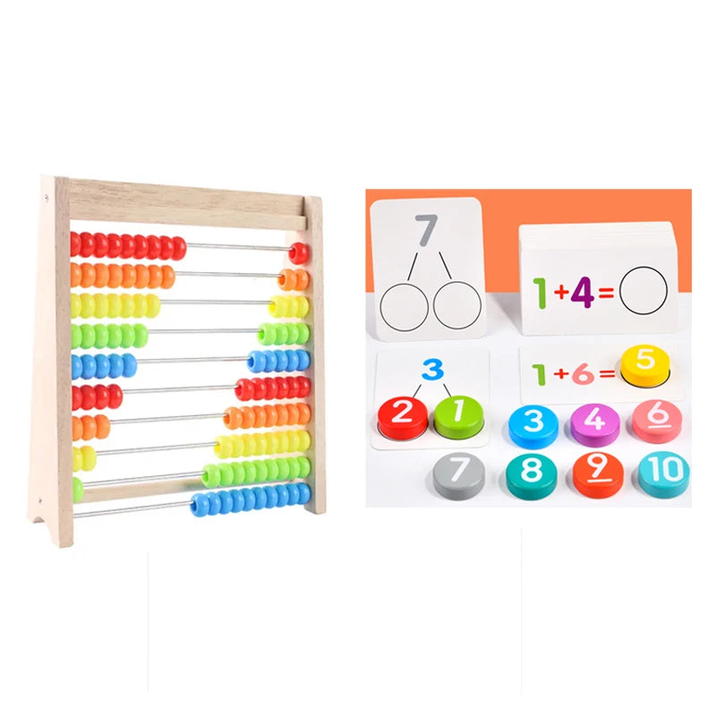 Wooden Rainbow Abacus for Early Math Learning
