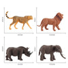 Realistic Wild Animal Figures - Leopard, Tiger, Lion, Elephant, Zebra Set
