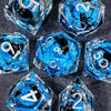 Cat Liquid Core Polyhedral Dice Set with Sharp Edges