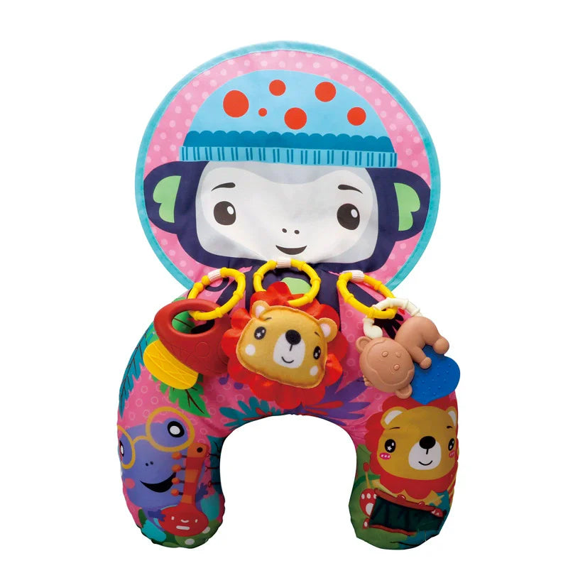 High-Contrast Tummy Time Pillow for Baby Sensory Development