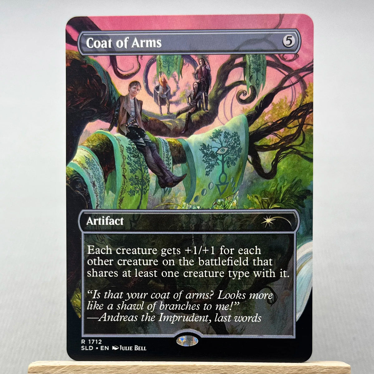 A Magic: The Gathering card named Coat of Arms featuring an artifact type and text