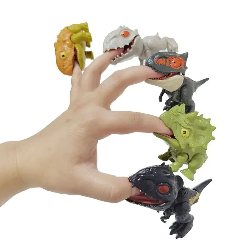 Finger-Biting Dinosaur Toy with Movable Joints