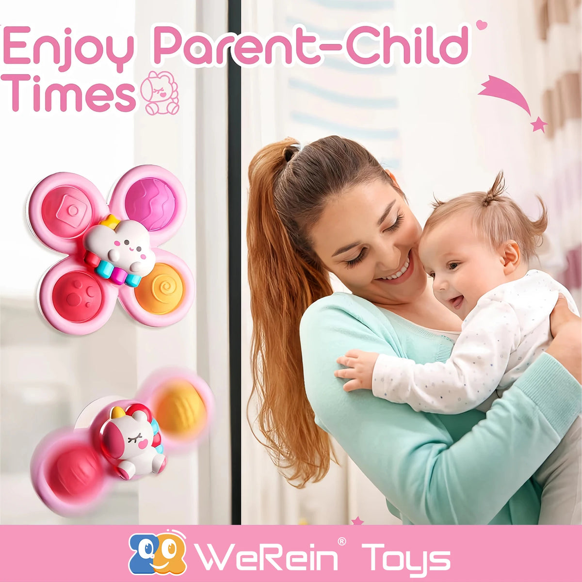 Suction Cup Spinning Top Sensory Toy for Babies & Toddlers