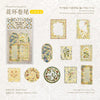 A set of decorative PET stickers featuring floral designs for journaling and scrapbooking
