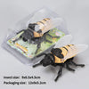 A clear plastic package containing a wind-up insect toy set featuring a ladybug, bee, and beetle.