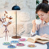 DIY Animal Diamond Painting Coaster Set with Wooden Base