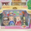Sylvanian Families Cookie Bear Twins Family Set packaged in a box with accessories