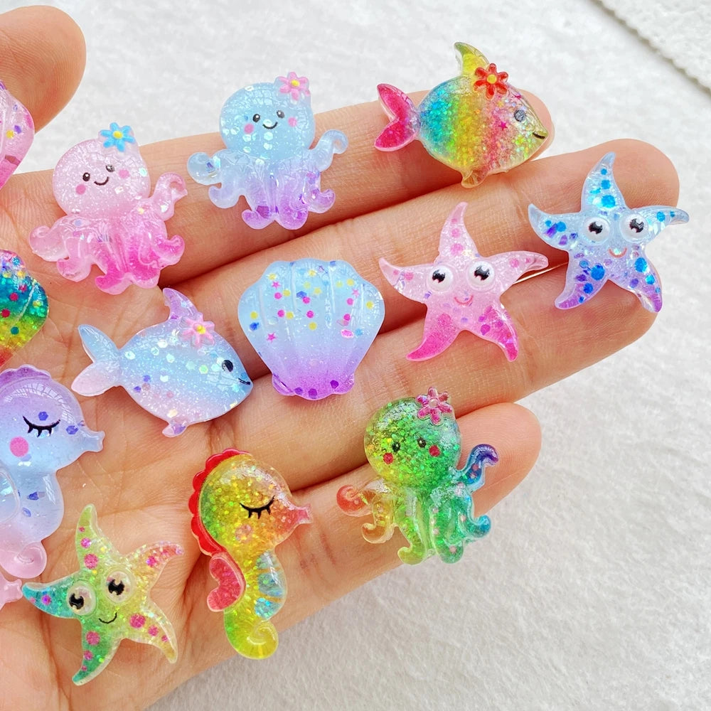 Ocean-Themed Resin Charms for Crafts & DIY Jewelry