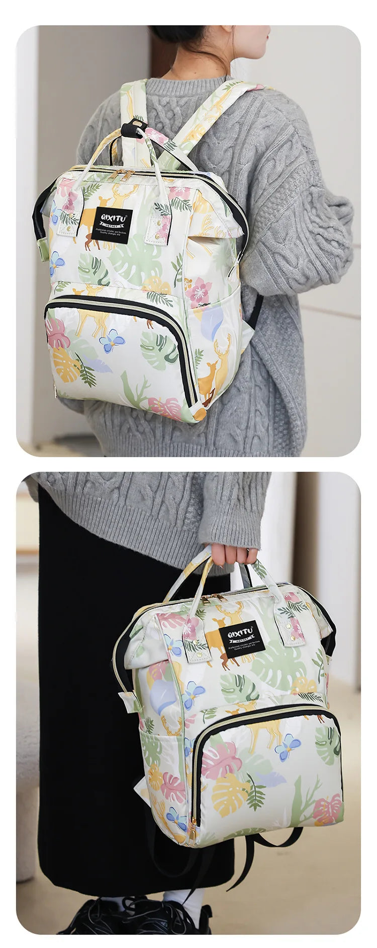 Large Capacity Waterproof Maternity Diaper Bag Backpack