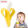 Banana-Shaped Silicone Baby Teether & Training Toothbrush