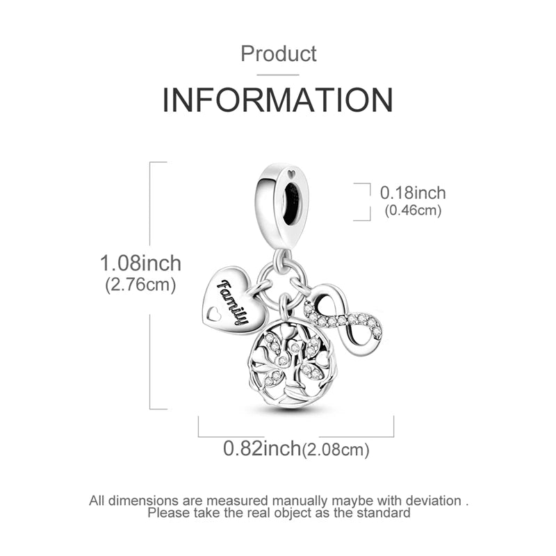 Sterling silver charm beads featuring a heart and a floral design for DIY jewelry making