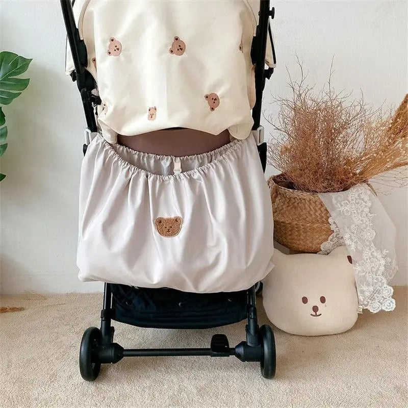 Cartoon Bear Stroller Organizer Bag with Large Capacity