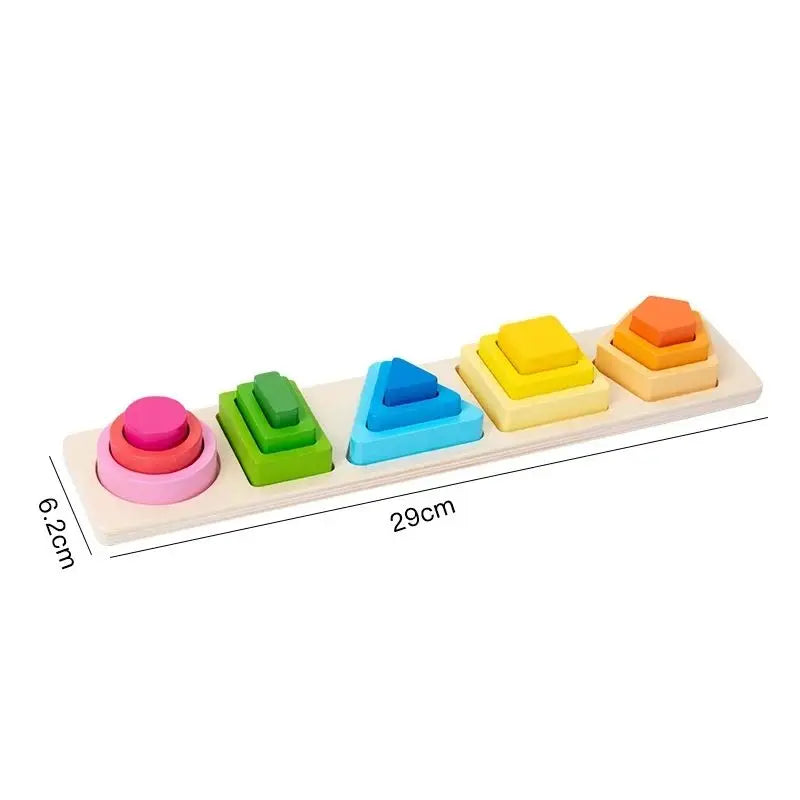 Montessori Wooden Sorting & Stacking Toy for Toddlers