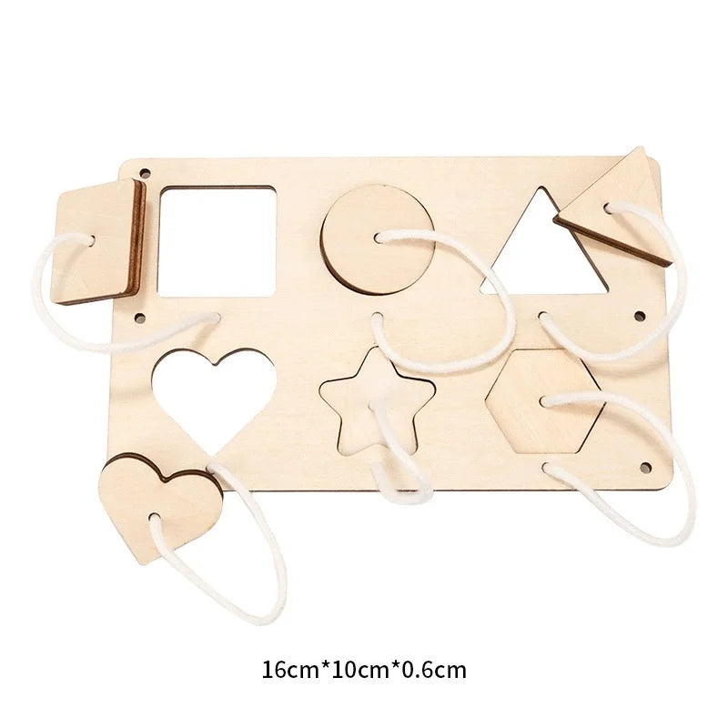 Montessori Busy Board Accessory – Wooden Pipe Roller for Toddler Learning