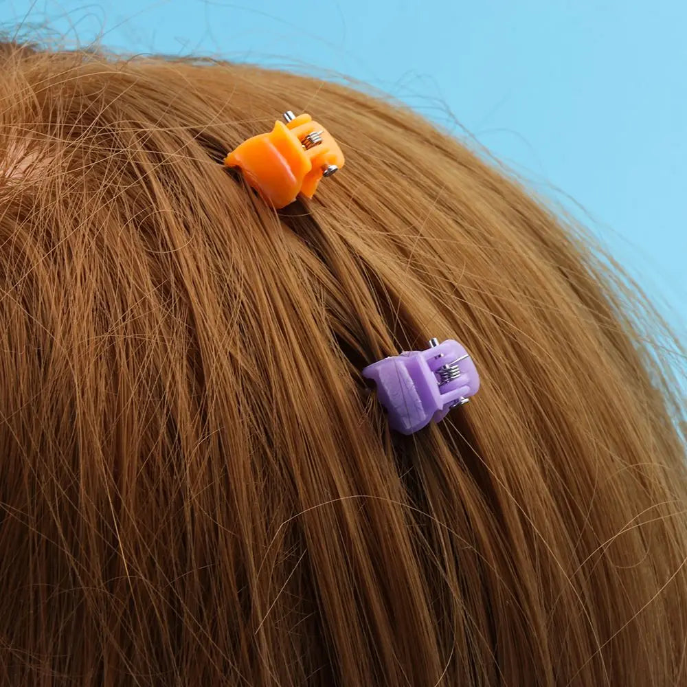 Mini Pastel Plastic Hair Clips for Dolls (10-Piece Set)